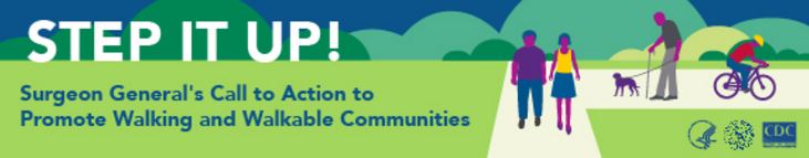 Step it Up banner promoting walking and walkable communities