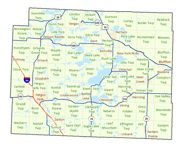 Otter Tail County Maps